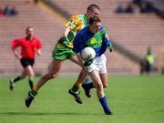 28 April 2002; Michael Murphy of Kerry in action against Eamon McGee of Donegal during the All Ireland Intercounty Vocational Schools Football Final match between Donegal and Kerry at St Tiernach's Park in Clones, Monaghan. Photo by Pat Murphy/Sportsfile