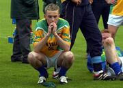 28 April 2002; Giles Grady of Kerry dejected after the All Ireland Intercounty Vocational Schools Football Final match between Donegal and Kerry at St Tiernach's Park in Clones, Monaghan. Photo by Damien Eagers/Sportsfile