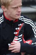 29 April 2002; Republic of Ireland International Damien Duff at the launch of The adidas Predator Mania football boot at The Radisson Hotel in Dublin. Photo by Brian Lawless/Sportsfile