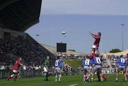 27 April 2002; Frank Sheahan of Munster throws the ball to team-mate Mick Galwey in the line-out during the Heineken European Cup Semi-Final match between Castres and Munster at Stade de la Mediterranie in Beziers, France. Photo by Matt Browne/Sportsfile