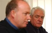 1 May 2002; Munster head coach Alan Gaffney, who takes over from Declan Kidney in four weeks time, pictured alongside Kidney during a press conference at Musgrave Park in Cork to announce his appointment. Photo by Matt Browne/Sportsfile