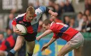 4 May 2002; Johnny Lowe of Belfast Harlequins in action against Rob Desmond of UL Bohemian during the AIB All-Ireland League Division 2 Final match between Belfast Harlequins and UL Bohemian at Lansdowne Road in Dublin. Photo by Matt Browne/Sportsfile