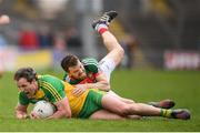 2 April 2017; Michael Murphy of Donegal in action against Chris Barrett of Mayo during the Allianz Football League Division 1 Round 7 match between Mayo and Donegal at Elverys MacHale Park in Castlebar, Co Mayo. Photo by Stephen McCarthy/Sportsfile