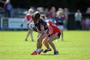 2 April 2017; Caoimhe Lohan of Mercy, Ballymahon, in action against Ciara O'Sullivan of St. Angela’s Ursuline Convent SS during the Lidl All Ireland PPS Junior B Championship Final match between Mercy, Ballymahon and St. Angela’s Ursuline Convent SS at Clane in Co Kildare. Photo by Daire Brennan/Sportsfile
