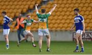 2 April 2017; Sean Pender of Offaly celebrates at the end of the Allianz Football League Division 3 Round 7 match between Offaly and Laois at O'Connor Park in Tullamore, Co Offaly. Photo by David Maher/Sportsfile