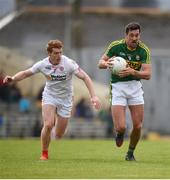 2 April 2017; Anthony Maher of Kerry in action against Peter Harte of Tyrone during the Allianz Football League Division 1 Round 7 match between Kerry and Tyrone at Fitzgerald Stadium in Killarney, Co Kerry.  Photo by Cody Glenn/Sportsfile