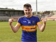 2 April 2017; Michael Quinlivan of Tipperary celebrates after the Allianz Football League Division 3 Round 7 match between Armagh and Tipperary at the Athletic Grounds in Armagh. Photo by Oliver McVeigh/Sportsfile