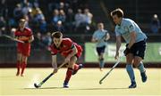 2 April 2017; Johnny McKee of Banbridge in action against Jason Lynch of Monkstown during the Irish Senior Men's Hockey Cup Final match between Banbridge and Monkstown at the National Hockey Stadium UCD in Belfield, Dublin. Photo by David Fitzgerald/Sportsfile