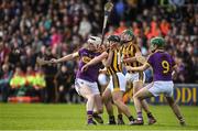 2 April 2017; Liam Ryan of Wexford, left, with support from team mate Shaun Murphy, in action against Richie Hogan, left, and Conor Martin of Kilkenny during the Allianz Hurling League Division 1 Quarter-Final match between Kilkenny and Wexford at Nowlan Park in Kilkenny. Photo by Brendan Moran/Sportsfile