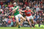 2 April 2017; Kyle Hayes of Limerick in action against David Griffin of Cork during the Allianz Hurling League Division 1 Quarter-Final match between Cork and Limerick at Páirc Uí Rinn in Cork. Photo by Eóin Noonan/Sportsfile