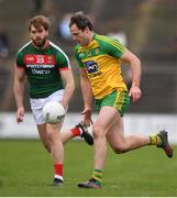 2 April 2017; Michael Murphy of Donegal in action against Aidan O'Shea of Mayo during the Allianz Football League Division 1 Round 7 match between Mayo and Donegal at Elverys MacHale Park in Castlebar, Co Mayo. Photo by Stephen McCarthy/Sportsfile