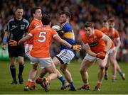 2 April 2017; Kevin O’Halloran of Tipperary in action against Aidan Forker, Niall Rowland and Charlie Vernon of Armagh  during the Allianz Football League Division 3 Round 7 match between Armagh and Tipperary at the Athletic Grounds in Armagh. Photo by Oliver McVeigh/Sportsfile