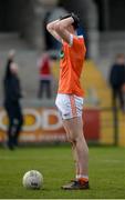 2 April 2017; A dejected James Morgan of Armagh  after the Allianz Football League Division 3 Round 7 match between Armagh and Tipperary at the Athletic Grounds in Armagh. Photo by Oliver McVeigh/Sportsfile