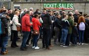 2 April 2017; Supporters queue to purchase tickets prior to the Allianz Football League Division 1 Round 7 match between Mayo and Donegal at Elverys MacHale Park in Castlebar, Mayo. Photo by Stephen McCarthy/Sportsfile