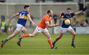 2 April 2017; Ciaran McKeever of Armagh in action against Michael Quinlivan and Bill Maher of Tipperary during the Allianz Football League Division 3 Round 7 match between Armagh and Tipperary at the Athletic Grounds in Armagh. Photo by Oliver McVeigh/Sportsfile