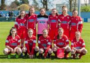 2 April 2017; The Shelbourne LFC squad before the FAI Women’s U16 Cup Final match between Shelbourne LFC and Enniskerry FC at Home Farm FC in Whitehall, Dublin. Photo by Stephen McMahon/Sportsfile