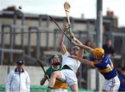 2 April 2017; Goalkeeper of Offaly James Dempsey in action against Seamus Callanan  of Tipperary during the Allianz Hurling League Division 1 Quarter-Final match between Offaly and Tipperary at O'Connor Park in Tullamore, Co Offaly. Photo by David Maher/Sportsfile