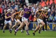 2 April 2017; Aidan Nolan of Wexford in action against Paddy Deegan of Kilkenny during the Allianz Hurling League Division 1 Quarter-Final match between Kilkenny and Wexford at Nowlan Park in Kilkenny. Photo by Brendan Moran/Sportsfile