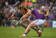 2 April 2017; Jason Cleere of Kilkenny is tackled by Conor McDonald of Wexford during the Allianz Hurling League Division 1 Quarter-Final match between Kilkenny and Wexford at Nowlan Park in Kilkenny. Photo by Brendan Moran/Sportsfile