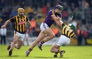 2 April 2017; Jack O’Connor of Wexford in action against Paddy Deegan of Kilkenny during the Allianz Hurling League Division 1 Quarter-Final match between Kilkenny and Wexford at Nowlan Park in Kilkenny. Photo by Brendan Moran/Sportsfile