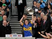 18 September 2011; Tipperary captain Liam McGrath lifts the Tommy Markham cup. GAA Football All-Ireland Minor Championship Final, Tipperary v Dublin, Croke Park, Dublin. Picture credit: Dáire Brennan / SPORTSFILE