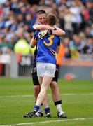 18 September 2011; Tipperary goalkeeper Evan Comerford and full-back John Meagher celebrate victory. GAA Football All-Ireland Minor Championship Final, Tipperary v Dublin, Croke Park, Dublin. Picture credit: Ray McManus / SPORTSFILE