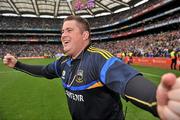 18 September 2011; Tipperary manager David Power celebrates at the end of the game. GAA Football All-Ireland Minor Championship Final, Tipperary v Dublin, Croke Park, Dublin. Picture credit: David Maher / SPORTSFILE