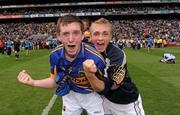 18 September 2011; Tipperary players Seamus Kennedy, left, and Kevin Fahey. GAA Football All-Ireland Minor Championship Final, Tipperary v Dublin, Croke Park, Dublin. Picture credit: Stephen McCarthy / SPORTSFILE