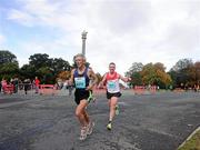17 September 2011; Derry McVeigh, Lucan Harriers, Dublin, right, in action during the National Lottery Half Marathon. Phoenix Park, Dublin. Picture credit: Stephen McCarthy / SPORTSFILE