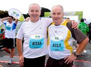 17 September 2011; Terence and Tony Browne, from Co. Down, following the National Lottery Half Marathon. Phoenix Park, Dublin. Picture credit: Stephen McCarthy / SPORTSFILE