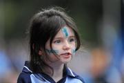 19 September 2011; A Dublin supporter at the 'Homecoming Celebrations' for the GAA Football All-Ireland Senior Championship winners. Dublin Football Squad Homecoming Celebrations, Merrion Square, Dublin. Picture credit: Pat Murphy / SPORTSFILE