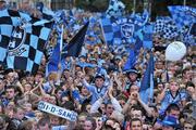 19 September 2011; Dublin supporters, at the 'Homecoming Celebrations' for the GAA Football All-Ireland Senior Championship winners. Dublin Football Squad Homecoming Celebrations, Merrion Square, Dublin. Picture credit: David Maher / SPORTSFILE