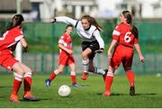 2 April 2017; Nadine Clare of Enniskerry FC in action during the FAI Women’s U16 Cup Final match between Shelbourne LFC and Enniskerry FC at Home Farm FC in Whitehall, Dublin. Photo by Stephen McMahon/Sportsfile