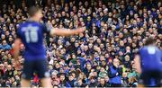 1 April 2017; Leinster supporters during the European Rugby Champions Cup Quarter-Final match between Leinster and Wasps at Aviva Stadium in Dublin. Photo by Ramsey Cardy/Sportsfile