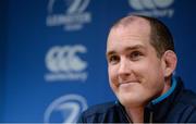 3 April 2017; Devin Toner of Leinster during a press conference at Leinster Rugby HQ in UCD, Belfield, Dublin. Photo by Piaras Ó Mídheach/Sportsfile