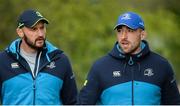 3 April 2017; Hayden Triggs, left, and Jack Conan of Leinster arrive for squad training at Rosemount in Belfield, UCD, Dublin. Photo by Piaras Ó Mídheach/Sportsfile