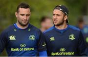 3 April 2017; Jamison Gibson-Park, right, and Dave Kearney of Leinster arrive for squad training at Rosemount in Belfield, UCD, Dublin. Photo by Piaras Ó Mídheach/Sportsfile