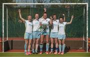 2 April 2017; UCD players celebrate following their side's victory in the Irish Senior Ladies Hockey Cup Final match between UCD and Cork Harlequins at the National Hockey Stadium UCD in Belfield, Dublin. Photo by David Fitzgerald/Sportsfile