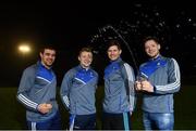 3 April 2017; Celtic Pure, the Irish natural spring water company, today announced a new sponsorship of the Monaghan senior football team as their official water partner. With hydration being a key pillar of sports performance, this role sees Celtic Pure bring their expertise to the Monaghan set-up and will ensure the provision of water for training and match days throughout the year for the award-winning team. Pictured at Monaghan GAA Training Grounds are Monaghan players, from left to right, Drew Wylie, Colin Walshe, Darren Hughes and Conor McManus. Photo by Ramsey Cardy/Sportsfile