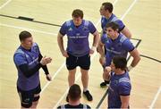 3 April 2017; Donnacha Ryan of Munster speaks to team-mates Stephen Archer, Tommy O'Donnell, Dave O'Callaghan, and Billy Holland during squad training at the University of Limerick Arena in Limerick. Photo by Diarmuid Greene/Sportsfile