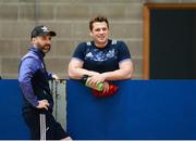 3 April 2017; Munster head of fitness Aled Walters, left, and CJ Stander during squad training at the University of Limerick Arena in Limerick. Photo by Diarmuid Greene/Sportsfile