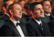 21 October 2011; Footballers Colm Cooper, Kerry and Diarmuid Connolly, Dublin, in attendance at the GAA GPA All-Star Awards 2011 sponsored by Opel. National Convention Centre, Dublin. Picture credit: Brendan Moran / SPORTSFILE