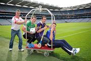 20 September 2011; Padraic Joyce, Killererin, Galway, Michael Murphy, Glenswilly, Co. Donegal, Ryan O'Dwyer, Kilmacud Crokes, Dublin, and Ronan Curran, St Finbarr's, Cork, at the Croke Park Hotel and Croke Park Conference Centre GAA Club Support Programme launch. Croke Park, Dublin. Picture credit: Ray McManus / SPORTSFILE
