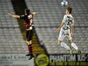 20 September 2011; Cian Byrne, Dundalk, in action against Robert Bayly, Bohemians. FAI Ford Cup Quarter-Final Replay, Bohemians v Dundalk, Dalymount Park, Dublin. Picture credit: David Maher / SPORTSFILE