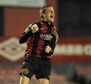 20 September 2011; Anto Flood, Bohemians, celebrates after scoring his side's first goal. FAI Ford Cup Quarter-Final Replay, Bohemians v Dundalk, Dalymount Park, Dublin. Picture credit: David Maher / SPORTSFILE