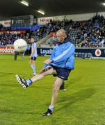 21 September 2011; The Dublin corner-forward Pat Gilroy gets in a bit of kicking practice before the game. Challenge game in aid of Crosscare and Temple Street Hospital, Dublin v Kilmacud Crokes, Parnell Park, Dublin. Picture credit: Ray McManus / SPORTSFILE