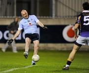 21 September 2011; Pat Gilroy, the Dublin corner-forward, fires in a shot on goal. Challenge game in aid of Crosscare and Temple Street Hospital, Dublin v Kilmacud Crokes, Parnell Park, Dublin. Picture credit: Ray McManus / SPORTSFILE