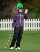 22 September 2011; Christel Boelijon, Team Europe, on the putting green before her round during the 2011 Solheim Cup practice day. The 2011 Solheim Cup, Killeen Castle, Dunsany, Co. Meath. Picture credit: Matt Browne / SPORTSFILE