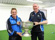 18 September 2011; Professor Niall Moyna and Professor Gerry McElvaney with the Sam Maguire Cup. GAA Football All-Ireland Senior Championship Final, Kerry v Dublin, Croke Park, Dublin. Picture credit: Ray McManus / SPORTSFILE