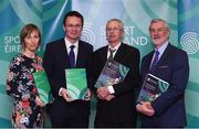 5 April 2017; From left, former Irish Race Walker Olive Loughnane, Minster of State for Tourism and Sport Patrick O'Donovan T.D., Chief Executive of Sport Ireland John Treacy and Chairman of Sport Ireland Kieran Mulvey in attendance during the press conference for the publication of the &quot;Rio Review&quot;, a comprehensive debrief of the 2016 Rio Olympic and Paralympic Games. Sport Ireland also unveiled the National Governing Body and High Performance Programme investment plans for 2017. Photo by David Fitzgerald/Sportsfile
